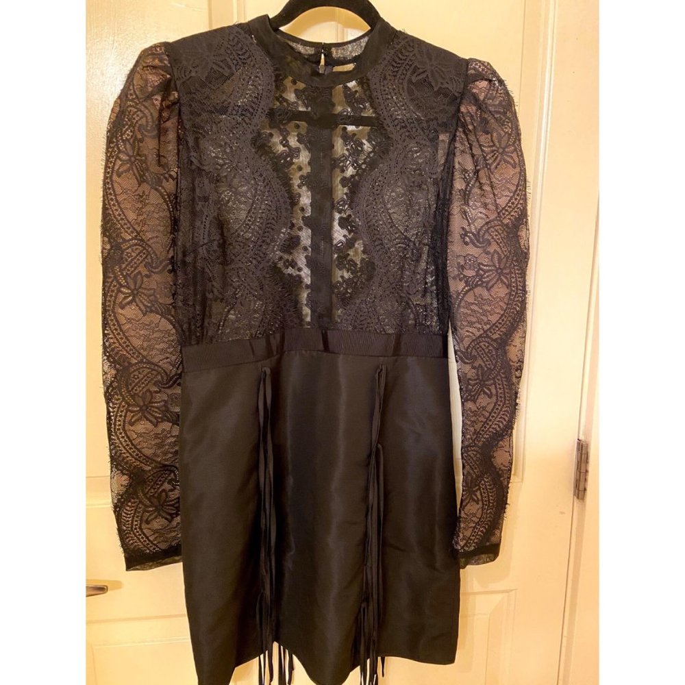 Self Portrait Lace Applique Mini Dress - Picture 5 of 12